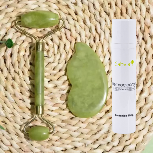 Pack Piedra Guasha + Dermocleanser Biological Scrub Serum
